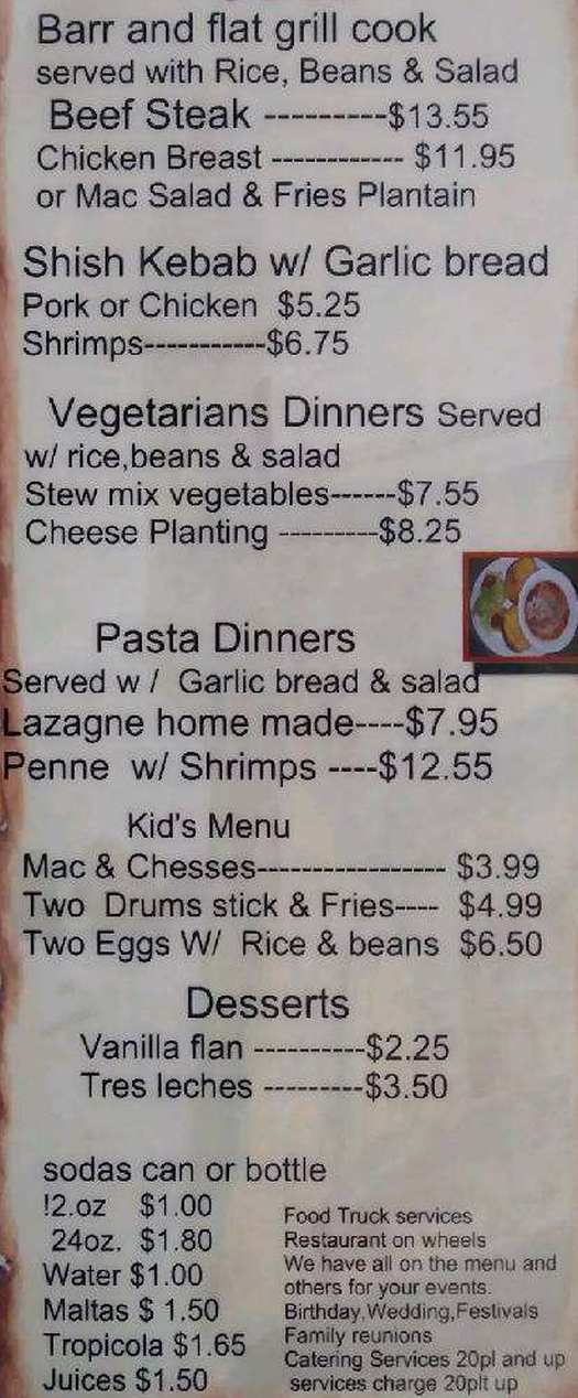 Page 4 of menu, El Morro Restaurant Geneva, NY