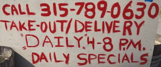 Page 4 of menu, Patsy's Drive In Border City, NY